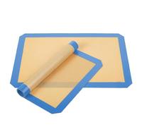 Silicone Baking Mat Heavy Duty Silicone Oven Liners 42 x 29.5 cm Large Non-Stick Baking Tray Liners Easy to Clean Cookie Sheets for Baking Pack of 2 Heat-Resistant Cooking Bakeware Mat by Zuvo