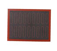 Silicone Baking Mat, Non Stick Reusable Perforated Eclair Mat, Oven Sheet Liner for Bread, Pizza (Black)