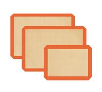 Silicone Baking Mat, Non Stick Silicone Mats for Baking, Reusable Baking Sheets for Pastry, Cookies, Bread, Baking Tools ＆ Accessories, Orange