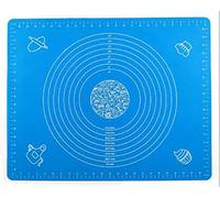Silicone Baking Mat Pastry Rolling Mat with Measurements Non-Stick for Fondant Dough Cookies Cake Sugarcraft Bread Making, Blue 50x40cm