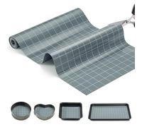 Silicone Baking Mat Roll,16IN*5.25FT Non Stick Heat Resistant Baking Mats,No Slip Reusable Freeze Dryer Mat,Pastry Mat,Countertop Mat, Cut to size fit different Sharp Oven Pans Dishes Tins,Gray