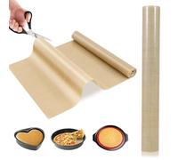 Silicone Baking Mat Roll 244 x 30 cm - Cuttable, Reusable Baking Paper Rolls, Cuttable Silicone Baking Mat, Heat-Resistant, Non-Stick and Non-Slip, Suitable for Air Fryer Dishwashers Ovens (Khaki)
