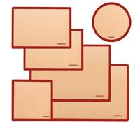 Silicone Baking Mat Set of 6 - Non-Stick and Reusable for Bread, Macaroons, Cakes, Pizza - Oven Permanent Dough Mat