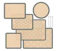 Silicone Baking Mat Set of 6, Silicone Mats for Baking, Baking Sheets Non Stick for Macaron, Cookie, Pizza, Bread and Pastry, Baking Supplies for Oven, Food Grade Reusable