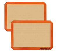 Silicone Baking Mat Sheets Set, Easy Clean &Non-Stick Food Grade Reusable Baking Mat, 2 Half Sheet Baking Mats Silicone for Oven, Macarons, Cookies and Pastry