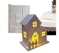 Silicone Baking Mold | Gingerbread House Mold | Christmas Cookie Molds | Creative Village House Mold | Creative House Building Casting Mold, C Mold