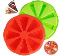 Silicone Baking Moulds 8 Cavity Triangle Pan Non Stick Heat Resistant Food Grade Easy Release Kitchen Baking Tool for Pizza Cake Brownie Muffin Handmade Soap (Mix)