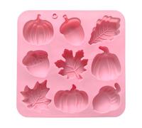 Silicone Baking Moulds, Pumpkin Maple Leaf Silicone Food Moulds - Autumn Decorative Mould Craft Supplies Thanksgiving Halloween Holidays Cake Chocolate Soap Candle Dessert Mould with Autumn Mot