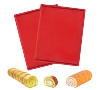 Silicone Baking Tray,2 PCS Non-Stick Silicones Baking Tray Set Flexible Swiss Roll Baking Mat and Cake Roller Pad Large Silicone Cakes Roll Pan for Baking Bread Cookies and Cakes