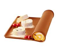 Silicone Baking Tray - Baking Mat 26cm | Food Grade Baking Mat | Non Stick Reusable Brown Cake Tray | Swiss Roll Lice Without For Dess