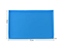 Silicone Baking Tray Pan Mat Flexible Reusable Nonstick Blue | Pastry and Muffin Use, Multipurpose Sheet for Rolling and Shaping, Compact Kitchen Prep Surface