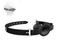 Silicone Ball Gag with Breathing Holes for BDSM Training, Adjustable Bondage Harness with Soft Dildo Attachment for Deepthroat Scenes & Roleplay