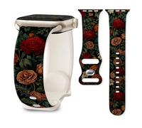 Silicone Band Compatible with Apple Watch 41mm 40mm 38mm 42mm, Soft Sport Strap for iWatch Series 11 10 9 8 7 6 5 SE Ultra, Women Men Wristband (Flower Garden)