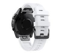 Silicone Band Compatible with Fenix 7X 7 6X 6 Pro 5 5X Plus Epix Gen 2 Tactix Bravo Watch Strap 26mm 22mm Wristband Bracelet(White,Quickfit 22mm)