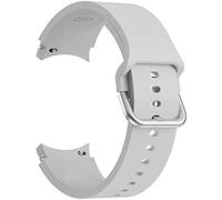 Silicone Band with Curved End for Samsung Galaxy Watch 4 Classic 42 46 40 44mm, Waterproof Silicone Replacement Wristbands Soft Silicone Replacement Band