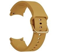 Silicone Band with Curved End for Samsung Galaxy Watch 4 Classic 42 46 40 44mm, Waterproof Silicone Replacement Wristbands Soft Silicone Replacement Band