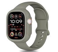 Silicone Bands Bumper Case Compatible with Apple Watch Band 38mm 40mm 41mm 42mm 44mm 45mm 46mm 49mm Women Men, Sport Strap Protective Cover Wristband for iWatch Ultra Series 11 10 9 8 SE 7 6 5 4 3 2 1