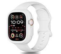 Silicone Bands Bumper Case Compatible with Apple Watch Band 38mm 40mm 41mm 42mm 44mm 45mm 46mm 49mm Women Men, Sport Strap Protective Cover Wristband for iWatch Ultra Series 10 9 8 SE 7 6 5 4 3 2 1