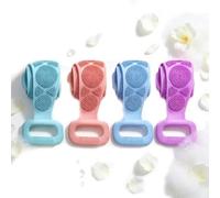 Silicone Bath Brush 4-Pack Dual-Sided Quick-Dry Bathing Back Massager