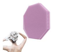 Silicone Bath Brush - Body Scrubber, Body Cleansing Scrubber | Multifunctional Portable Silicone Loofah Back Massage Bath Brush, Silicone Body Brush for Deep Cleansing, Gentle Exfoliation, Pink, see