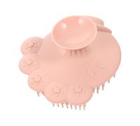 Silicone Bath Brush for Infants and Gentle Massage | Silicone Scrubber, Scalp Care and Shampoo Use, Pink Finish, Soft Bristles for Newborn Bathing Routines