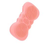 Silicone Bath Scrubber Double Sided Bath Brush for Babies Pink | Supple Silicone, Sensitive Skin Cleansing, Season Use, Compact Double Sided Design, Pink Finish