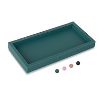 Silicone Bathroom Vanity Tray Dish Soap Holder Sink Organizer, Turquoise