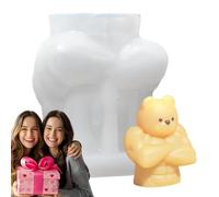 Silicone Bear Mold | Mussels 3D Muscle Bear | Creating Office Decorations, Craft Tools, Craft Supplies for Decoration, Creative Hobbies, Candles and the House