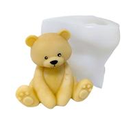 Silicone Bear Mold - Three Dimensional Candy, Portable Chocolate Form, Lightweight Flexible Nonstick | Craft Tool Candle Fondant for Modeling Heat Tolerant Reusable Simple Cleaning Artistic Design