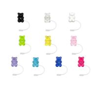 Silicone Bear Straw Cover Cap for Stanley Cup 30&40 Oz Tumbler - Reusable Dust-Proof Toppers, Tips, Lids, Protector Caps - Party Decor