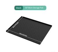 Silicone Bedside Commode Mat with Raised For Edge for Leak-Proof Floor Protection, Non-Slip Toilet Seat Mat - 60 x 50 cm, 60 x 60 cm or 65 x 60 cm(60 * 50CM Black)