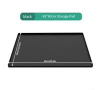Silicone Bedside Commode Mat with Raised For Edge for Leak-Proof Floor Protection, Non-Slip Toilet Seat Mat - 60 x 50 cm, 60 x 60 cm or 65 x 60 cm(65 * 60CM Black)