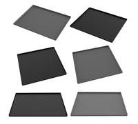 Silicone Bedside Commodes Mat for Easy Placement Under Raised Toilet Seats with Non Slip Design (65 * 60CM Black)