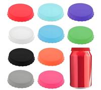 Silicone Beverage Can Lid, 10pcs Standard Size Leak-Proof Food-Grade Can Covers for Beer, Coke, Juice, Energy Drinks - Perfect for Beach, Camping(10 Colours)