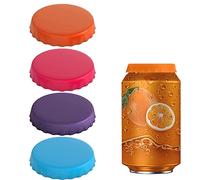 Silicone Beverage Can Lids, 4 PCS Soda Saver Caps, Leak-Proof & Dust-Resistant Can Covers, for Outdoor Parties, Camping, and Travel (Multi Color)