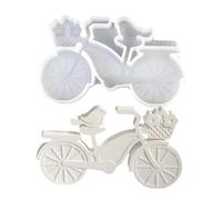 Silicone Bicycle Mould Bird on Bicycle Design Plaster Casting Mould Non-Stick Soap Mould for Resin Casting Candles Making Soap Plaster Artistic Crafts