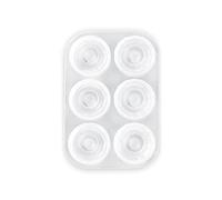 Silicone Big Hole Beads Pendant 6-Cavity Epoxy Sphere Charm for Resin Casting Necklace Jewelry Making Rhombic Flat Bead Mold