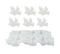 Silicone Bird Shape - 6 Cavities, Non-Adhesive Pigeon Casting Mold | Silicone Mold with Easy Release Design, DIY Crafting, Using Resin Clay Plaster | Pigeon Shape DIY Craft Tool Family