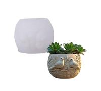 Silicone Birds Mold Texture Resin Art Crafting for Decorative Planter Unique Gift Ideas Planter