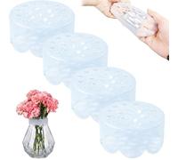 Silicone Blossom Grid Flower Arranger, Stretch Reusable Vase Insert, Easy DIY Floral Bouquet Stem Holder for Round & Square Openings (4)