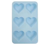 Silicone Blue Heart Shape Cake Mould, Nonstick Silicone Muffin Tray, Symmetrical Portions