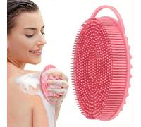 Silicone Body Cleansing Brush, Gentle Exfoliating Brush for Scalp Massage and Deep Cleansing, Suitable for Men, Women and Children, All Skin Types, 1 Piece (Pink)