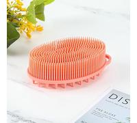 Silicone Body Cleansing Brush, Gentle Exfoliating Brush for Scalp Massage and Deep Cleansing, Suitable for Men, Women and Children, All Skin Types, 1 Piece (Orange)