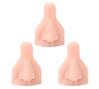 Silicone Body Parts, 3PCS Silicone Nose Model Fake Ear Piercing Practice Kit Soft Flexible Reusable Simulation 3D Silicone Nose Model for Jewelry Display,Practice Teaching (Light