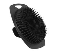 Silicone Body Scrubber, Body Brush Handheld, Lather Nicely, Long Lasting, Gentle Exfoliating for Women Men Baby Sensitive Skin, 1 Pcs Silicone Shower Scrubber, Black