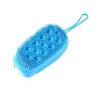 Silicone Body Scrubber, Shower Scrub Brush, Soft Skin Cleansing Brush, Effective Dirt Removal, Double-Side Massage Bath Scrubber for Travel, Home Use, 5.5x7.5x12.5cm