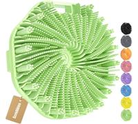 Silicone Body Scrubber, Upgraded Version Bath,Shampoo and Massage 3 in 1, Exfoliating Body Scrubber for Sensitive Skin,for All Skin Types, Deep Cleaning (Green)
