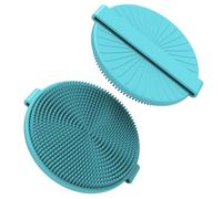 Silicone Body Scrubber Women, Jalopink Shower Bath Scrubber, More Hygienic Than Traditional Loofah, Lather Nicely, Long Lasting, Gentle Exfoliating Brush for Men Baby Sensitive Skin (Blue1)