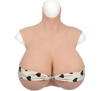 Silicone Boobs Breast Forms Breastplate Realistic Artificial Boobs Silicone Breast Plate Fake Breast Forms Filled for Crossdresser Transgender Mastectomy,Silicone Yellow,E