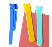 Silicone Bookmark - 3x automatic book clips, smart silicone bookmarks for reading lovers, practical accessory to mark your pages and keep track of your reading easily